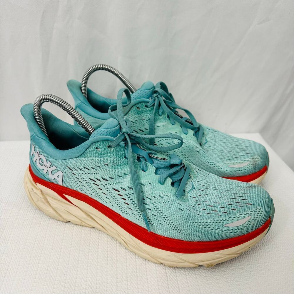 Hoka One One Clifton 8 Women's Running Shoes Teal Size 10